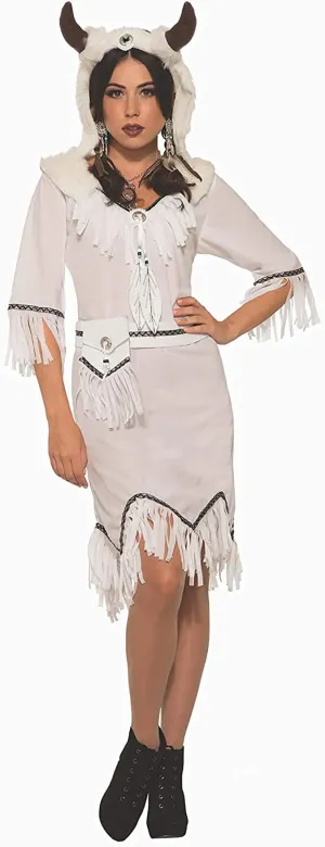 White Buffalo Spirit Women's Costume, One Size