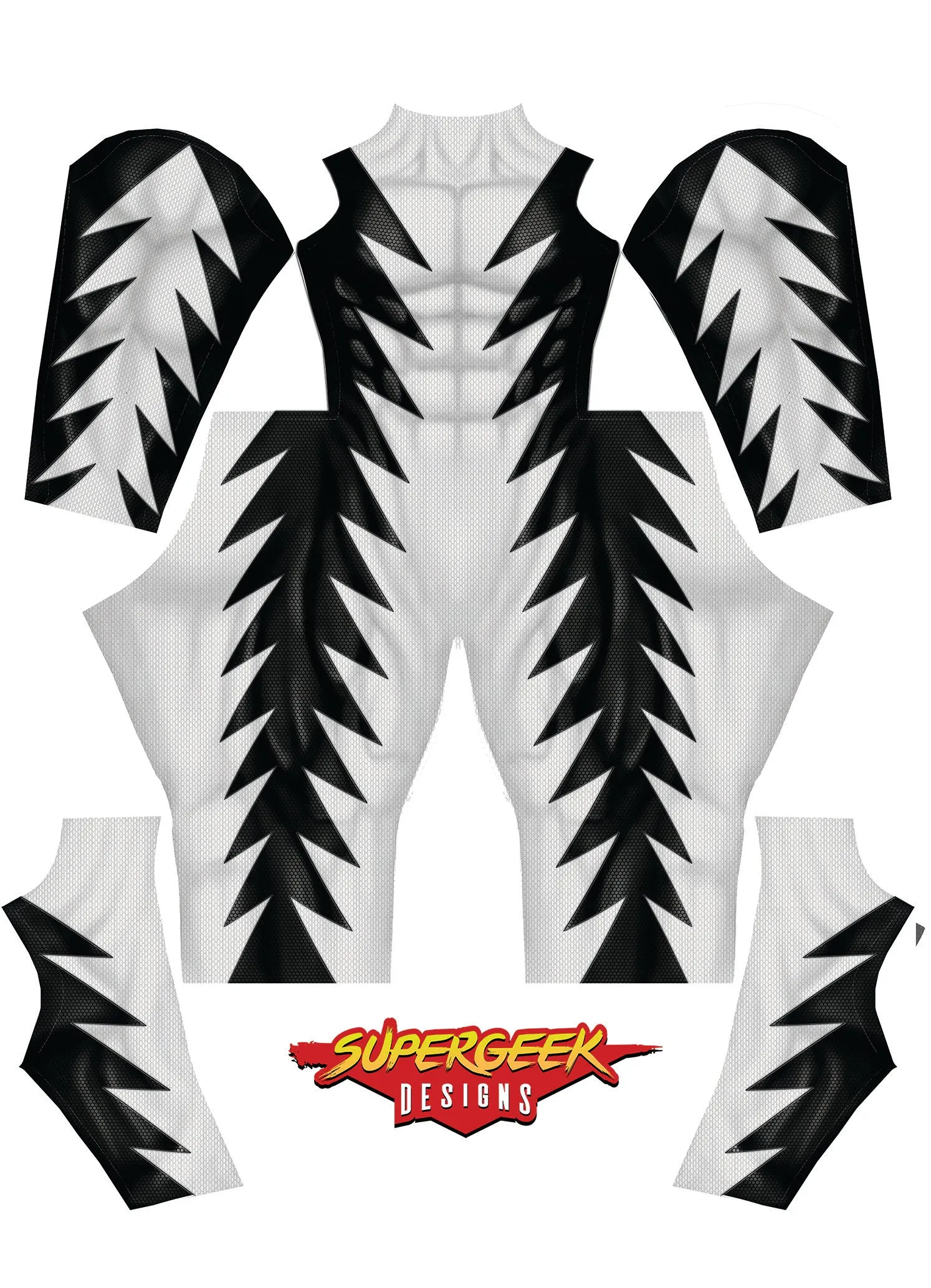 WHITE DINO RANGER bodysuit