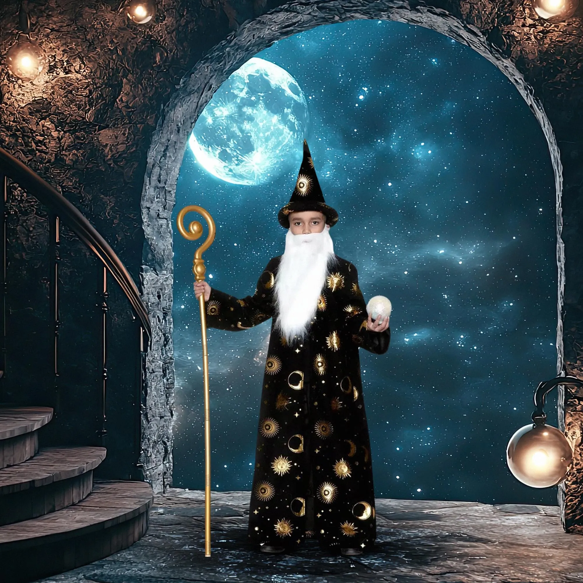 Wizard Robe- Black Children's Costume
