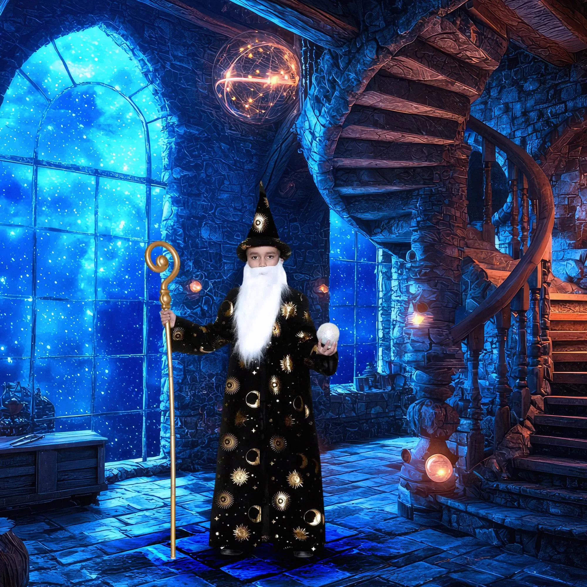 Wizard Robe- Black Children's Costume