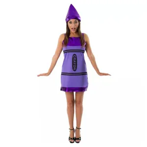 Women's Purple Crayon Costume Dress