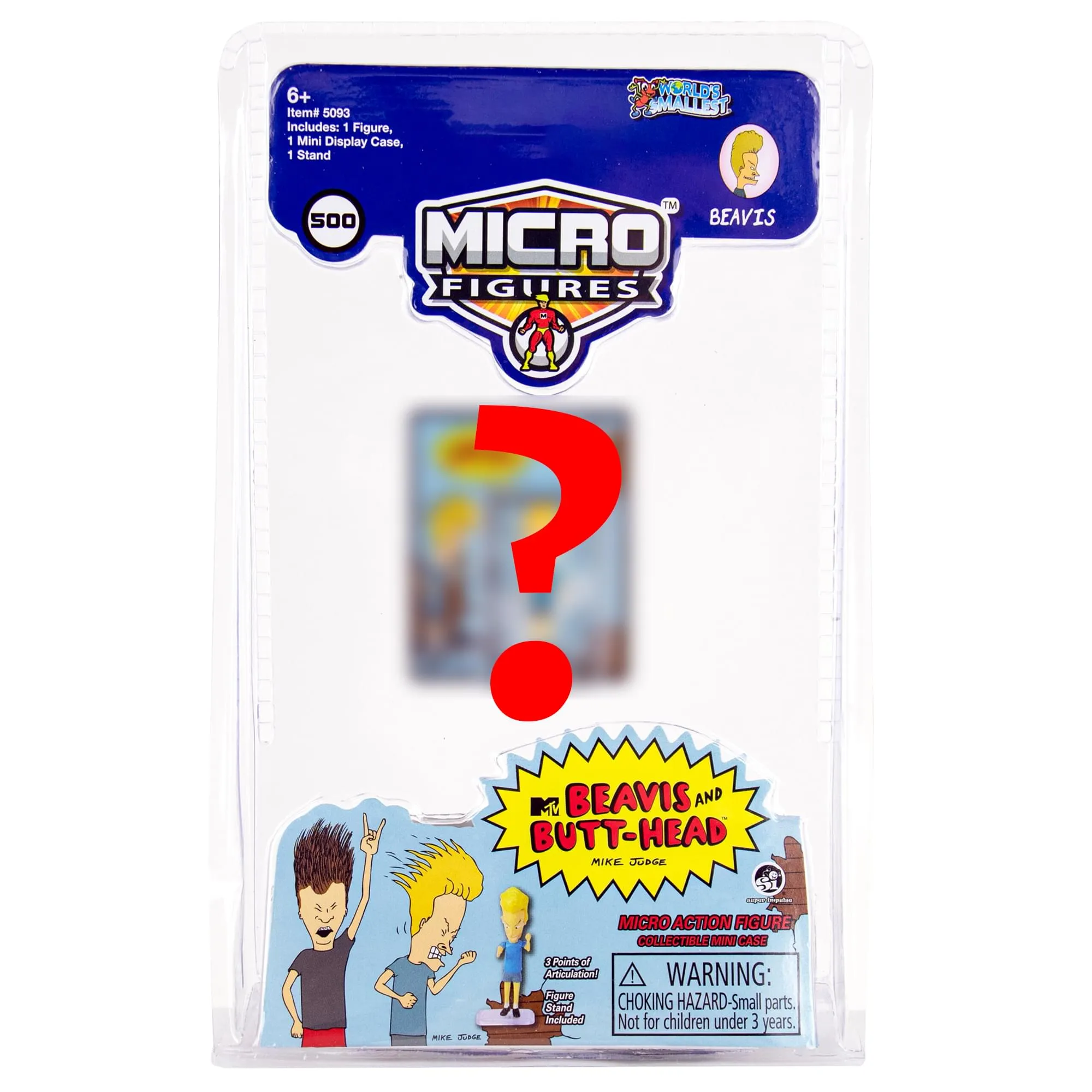 Worlds Smallest Beavis and Butthead Micro Figure | One Random