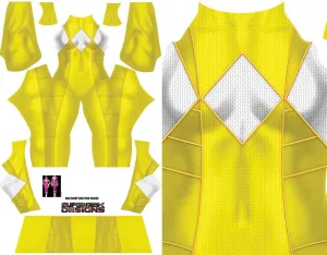 YELLOW POWER RANGER bodysuit